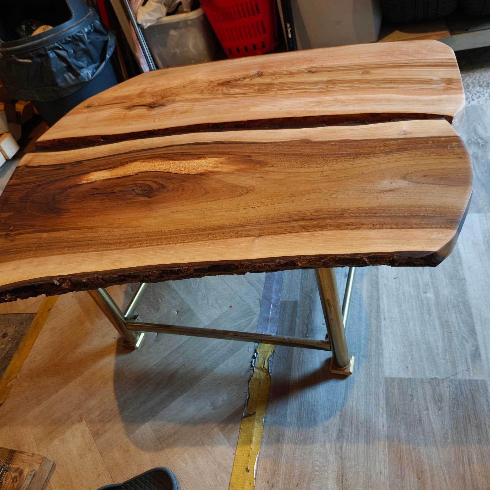 Unieke Walnoten Salontafel - Handgemaakt Design