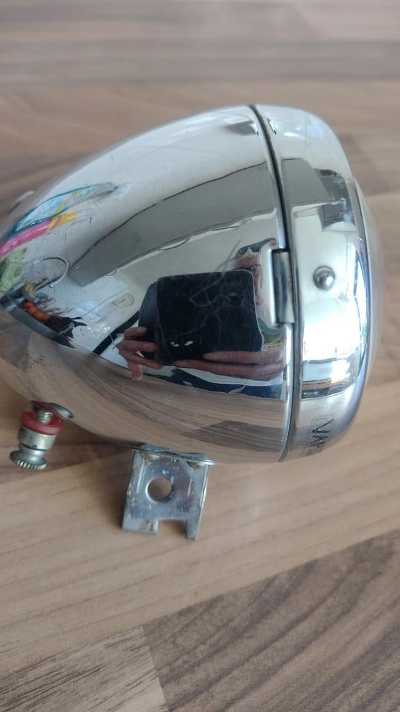 Vintage fietslamp chroom - zo goed als nieuw nordlichts, Ophalen of Verzenden, Zo goed als nieuw, Dynamo, Voorlicht