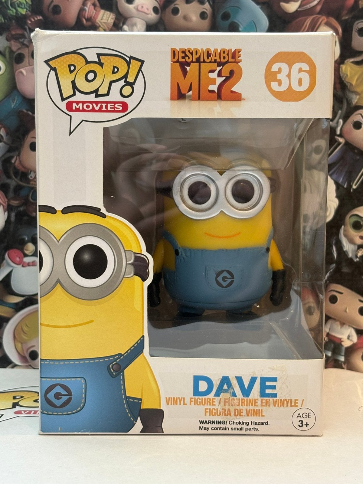 Funko pop Dave 36 despicable me 2 movies minion, Ophalen of Verzenden, Zo goed als nieuw