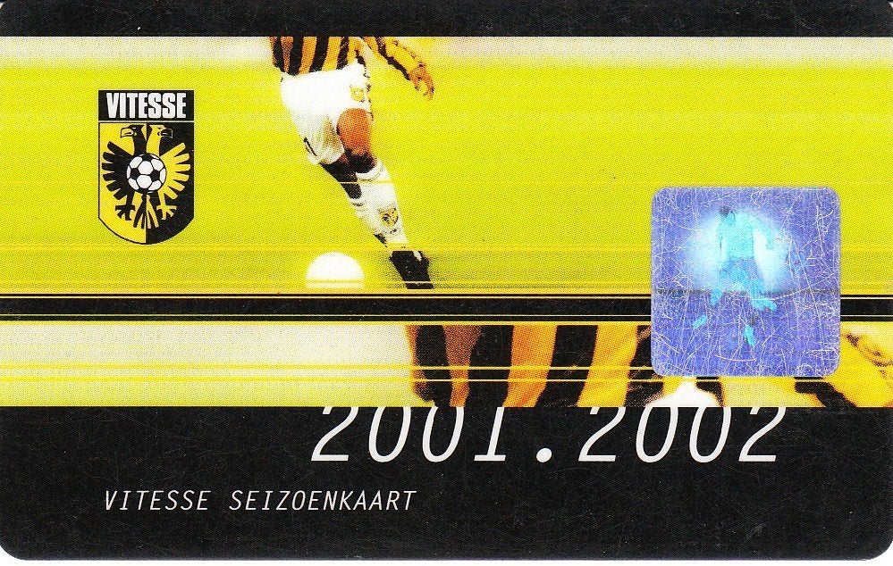 Vitesse Seizoenkaart seizoen 2001/2002, Verzamelen, Sportartikelen en Voetbal, Ophalen of Verzenden, Gebruikt, Vitesse, Overige typen