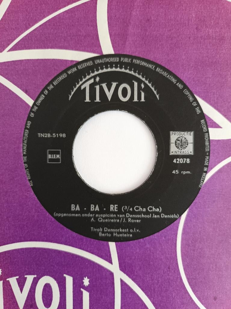 Tivoli Dansorkest - Ba-Ba-Re  (Tivoli 42078), Overige genres, 7 inch, Single, Ophalen of Verzenden