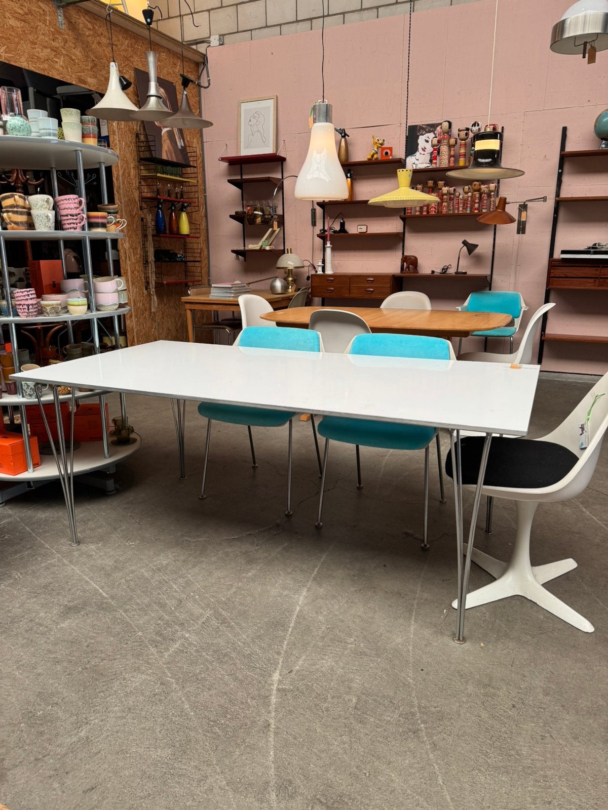 Vintage Eettafel Piet Hein/Bruno Mathsson voor Fritz Hansen, Ophalen, Gebruikt, 50 tot 100 cm, Vijf personen of meer