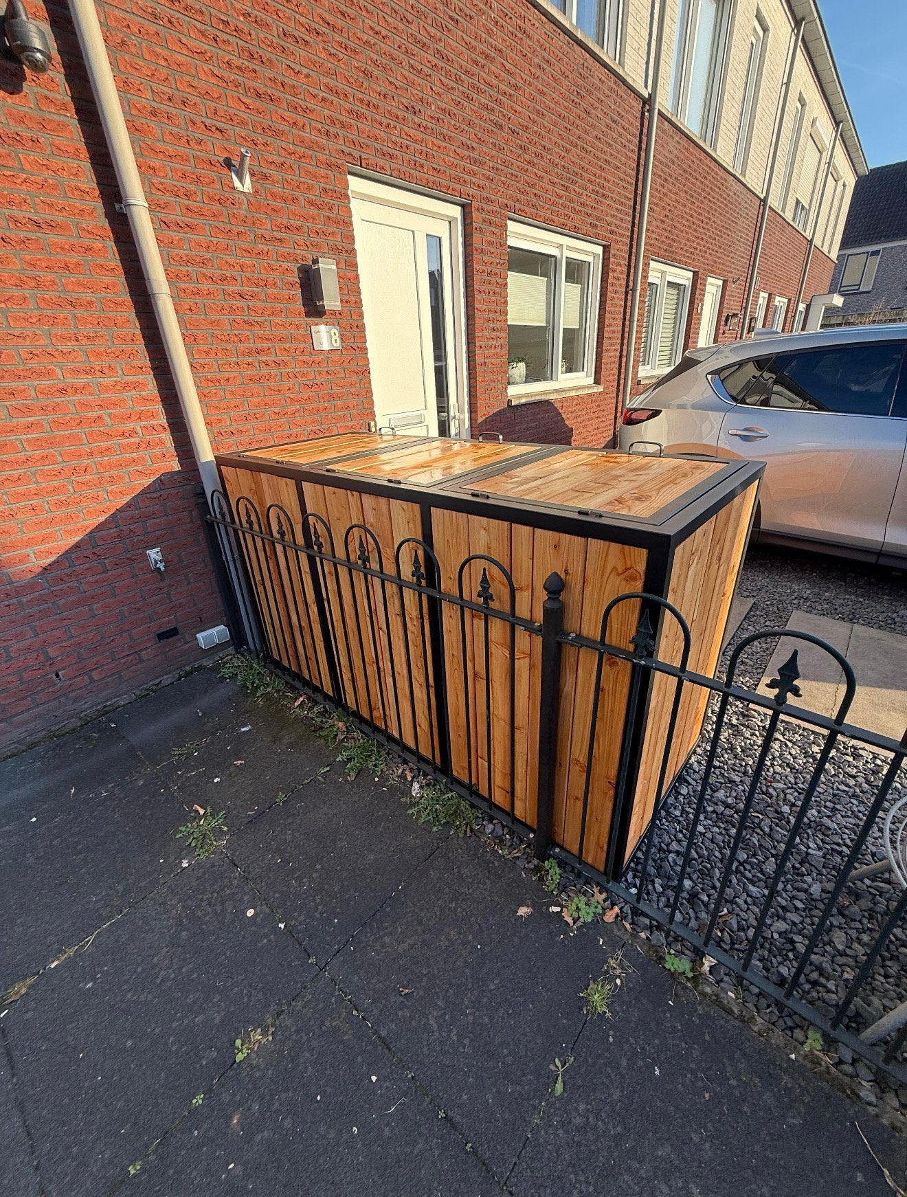 Op maat gemaakge kliko ombouw net douglas hout, Tuin en Terras, Bergingen en Tuinkasten, Ophalen, Zo goed als nieuw, Hout, Containerberging