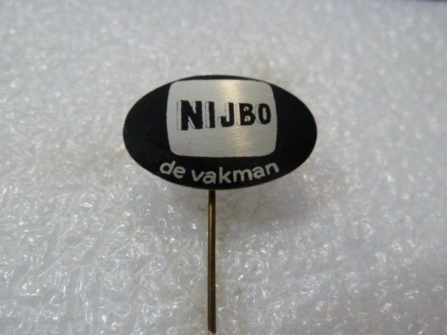 Vintage Nijbo de vakman speldje/pin, Verzamelen, Ophalen of Verzenden, Gebruikt, Merk, Speldje of Pin