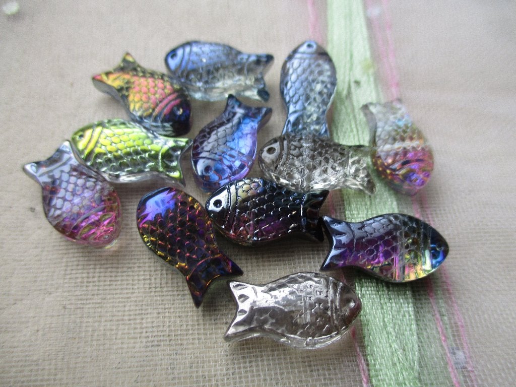 347/ tsjechische crystal vis kralen, Ophalen of Verzenden, Nieuw, Kraal