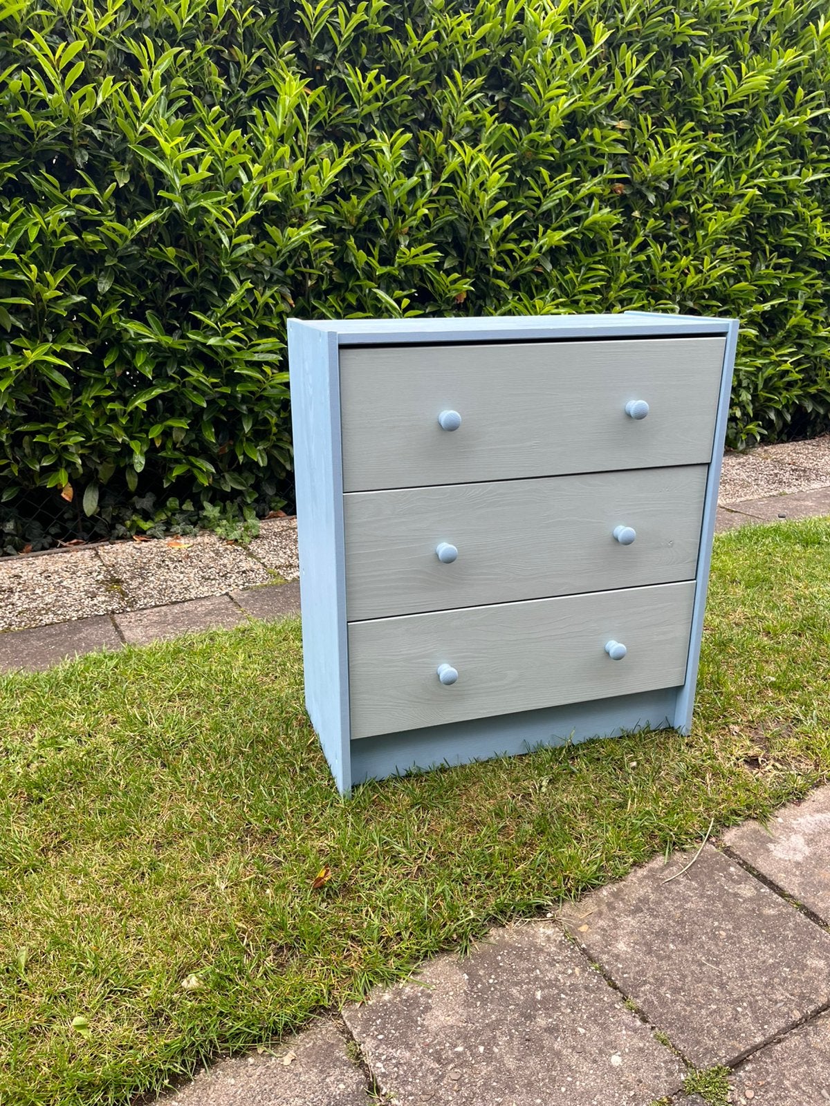 Blauw met groen ladekastje in top staat, Huis en Inrichting, Kasten | Ladekasten, Ophalen, 50 tot 100 cm, Zo goed als nieuw, Minder dan 100 cm