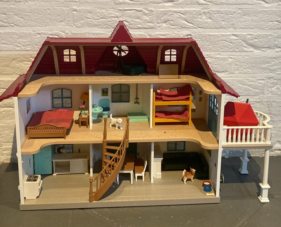 Schleich landhuis super Deluxe drie verdiepingen,, Ophalen of Verzenden, Gebruikt
