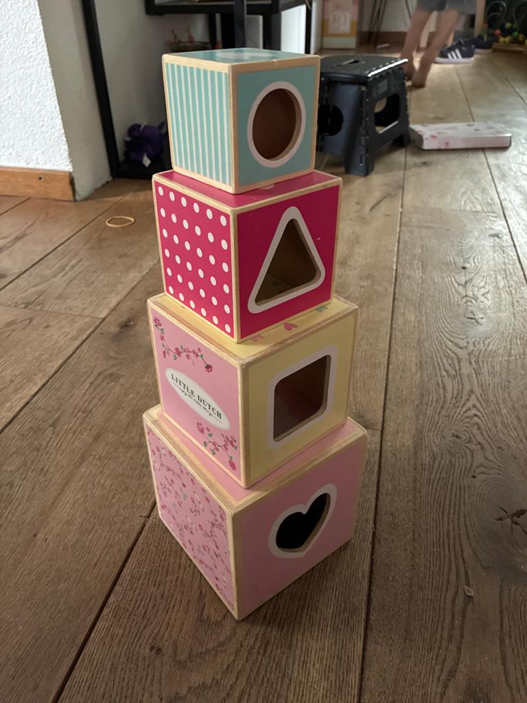 GRATIS Little Dutch Stapeltoren Roze/Mint, Kinderen en Baby's, Speelgoed | Poppenhuizen, Ophalen, Zo goed als nieuw, Poppenhuis