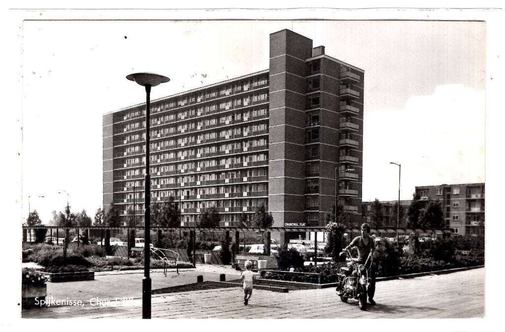 Spijkenisse Churchill Flat, Verzenden, 1940 tot 1960, Gelopen, Noord-Holland