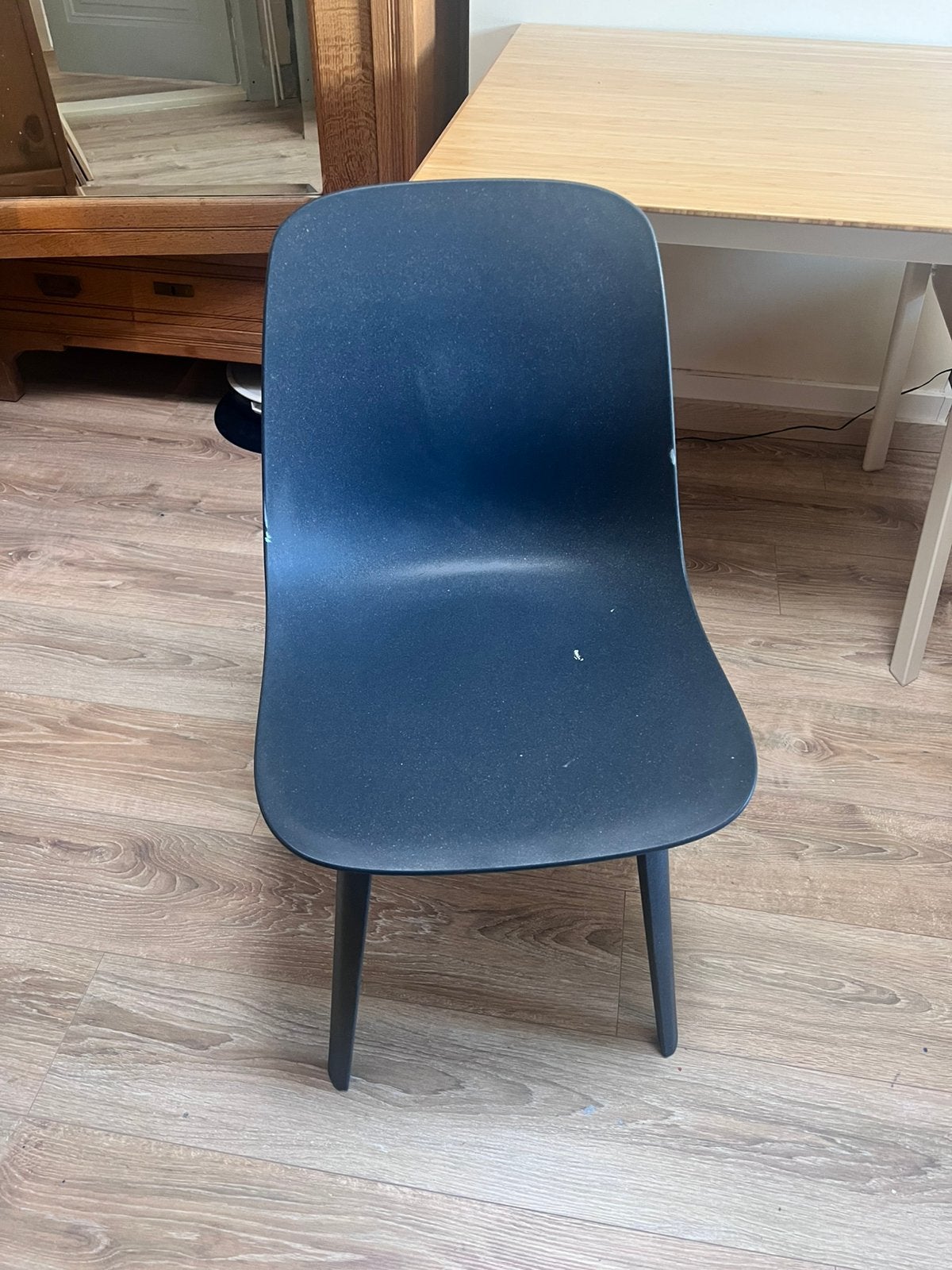 IKEA ODGER eetkamer stoel, antraciet, Huis en Inrichting, Stoelen, Kunststof, Gebruikt, Ophalen of Verzenden, Eén