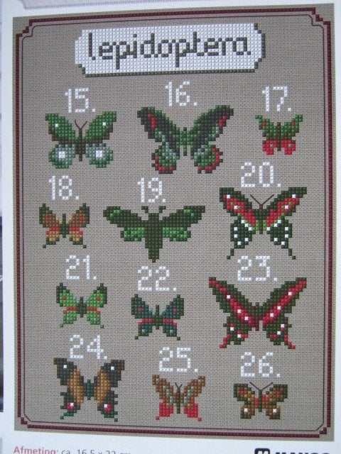 Borduurpatroon  Vlinders  nr 6357, Verzenden, Nieuw, Handborduren, Patroon