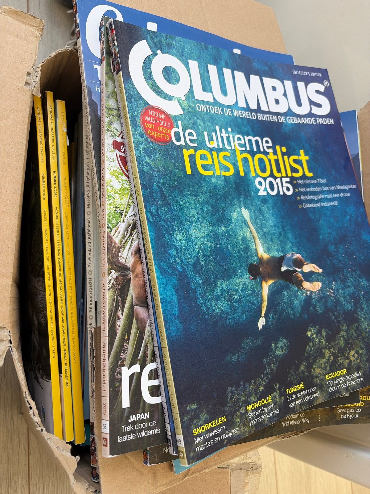 Columbus en National Geographic Traveler magazines, Ophalen, Gelezen, Overige typen
