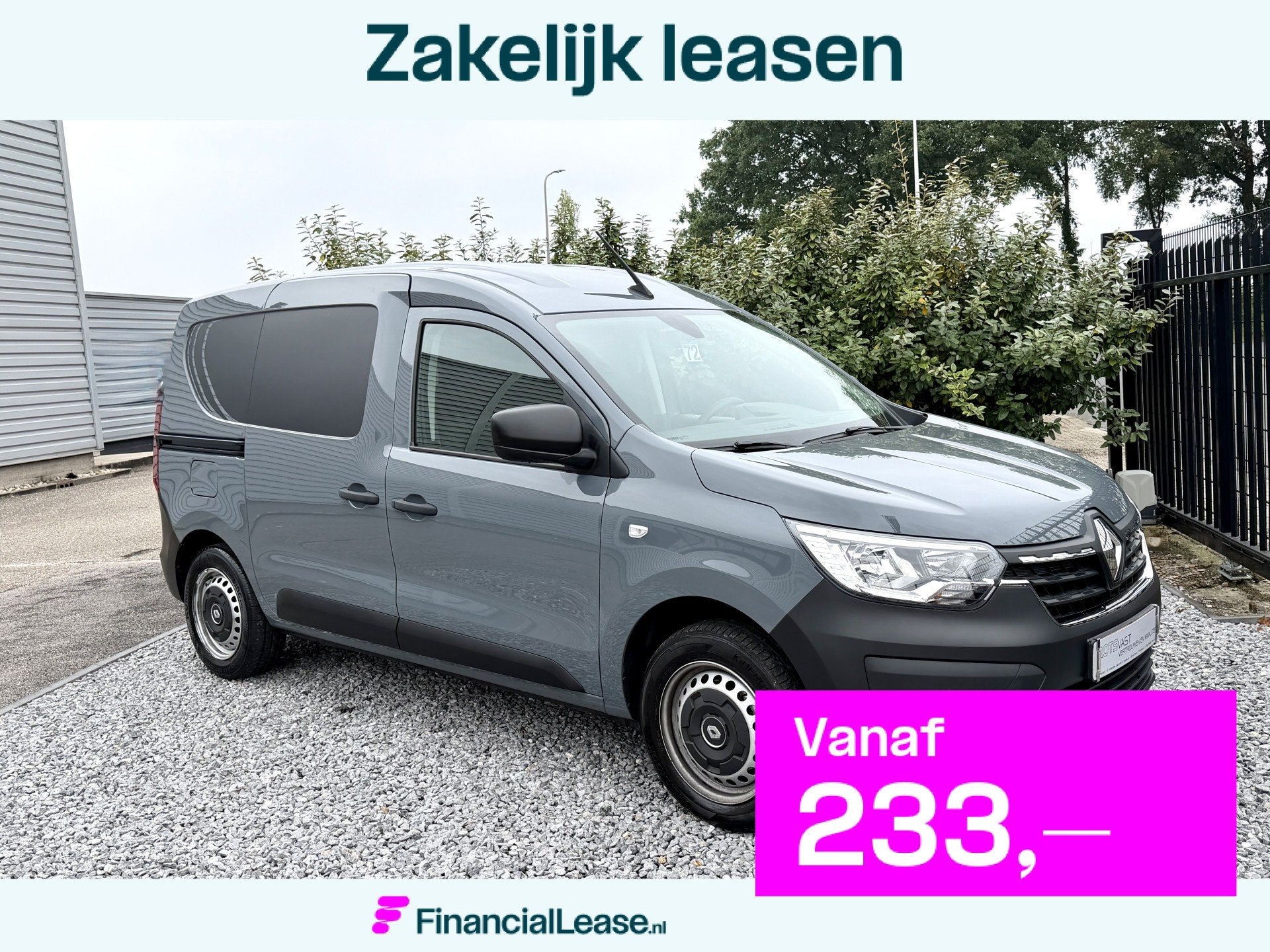 Renault Express 1.3 TCe Camera|Carplay|Leer|PDC|Cruis Grijs!, Voorwielaandrijving, Dealer onderhouden, Stof, Gebruikt