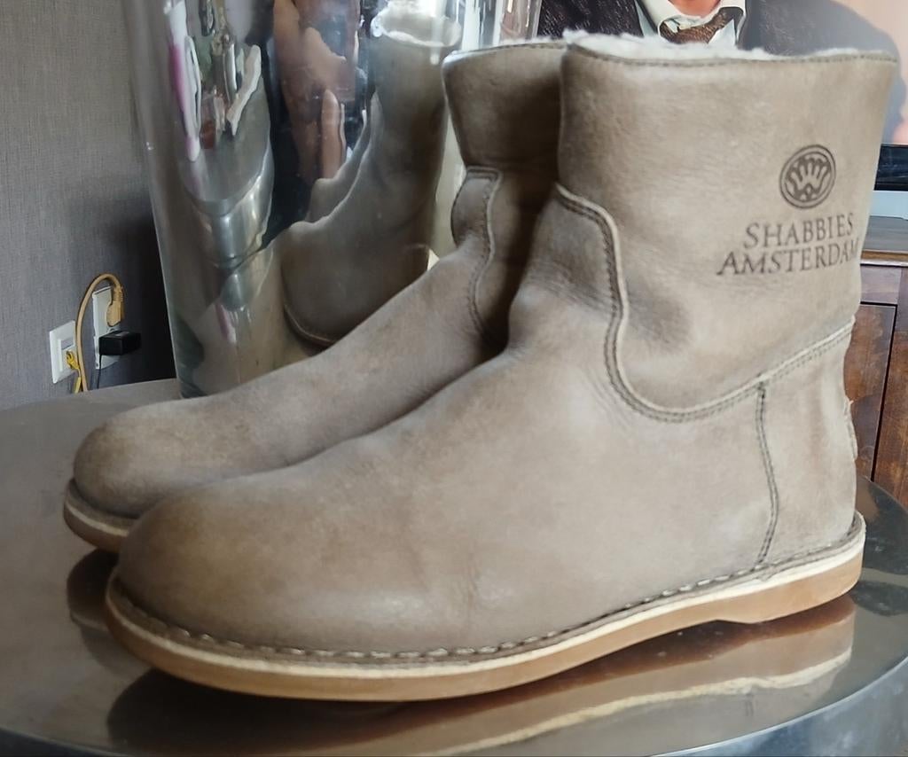 Mooie grijze Shabbies enkellaarsjes - Maat 35, Kleding | Dames, Schoenen, Gedragen, Lage of Enkellaarzen, Grijs, Ophalen of Verzenden