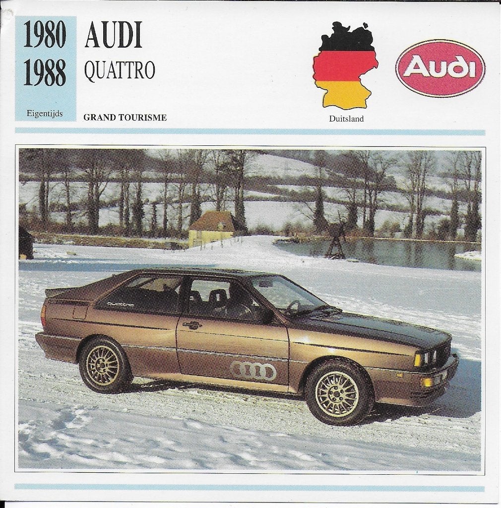 C135 autokaart audi quattro ( 1980 - 1988 ), Ophalen of Verzenden, Zo goed als nieuw, Auto's