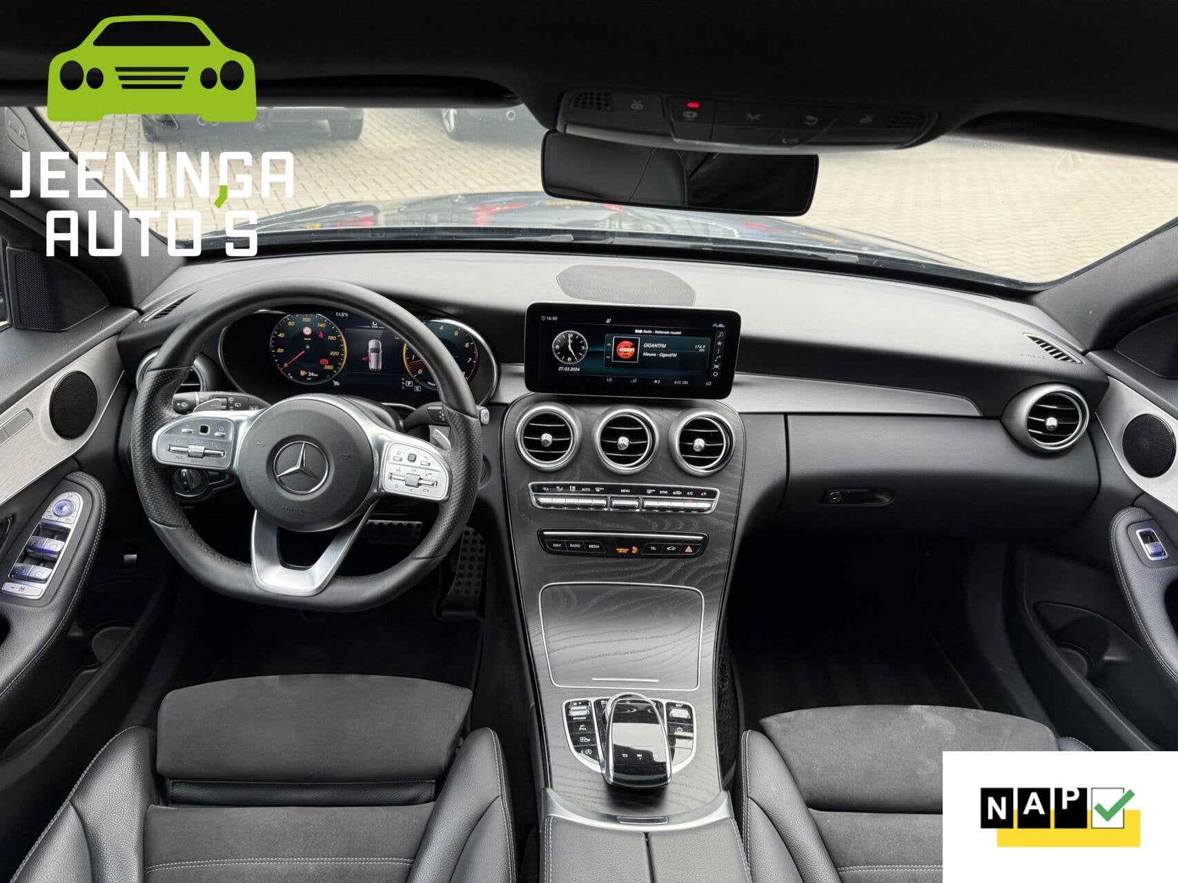 Mercedes C-klasse Estate 200 AMGBusiness Solution|Pano|Stoel, Auto's, Automaat, 4 cilinders, 1465 kg, 184 pk