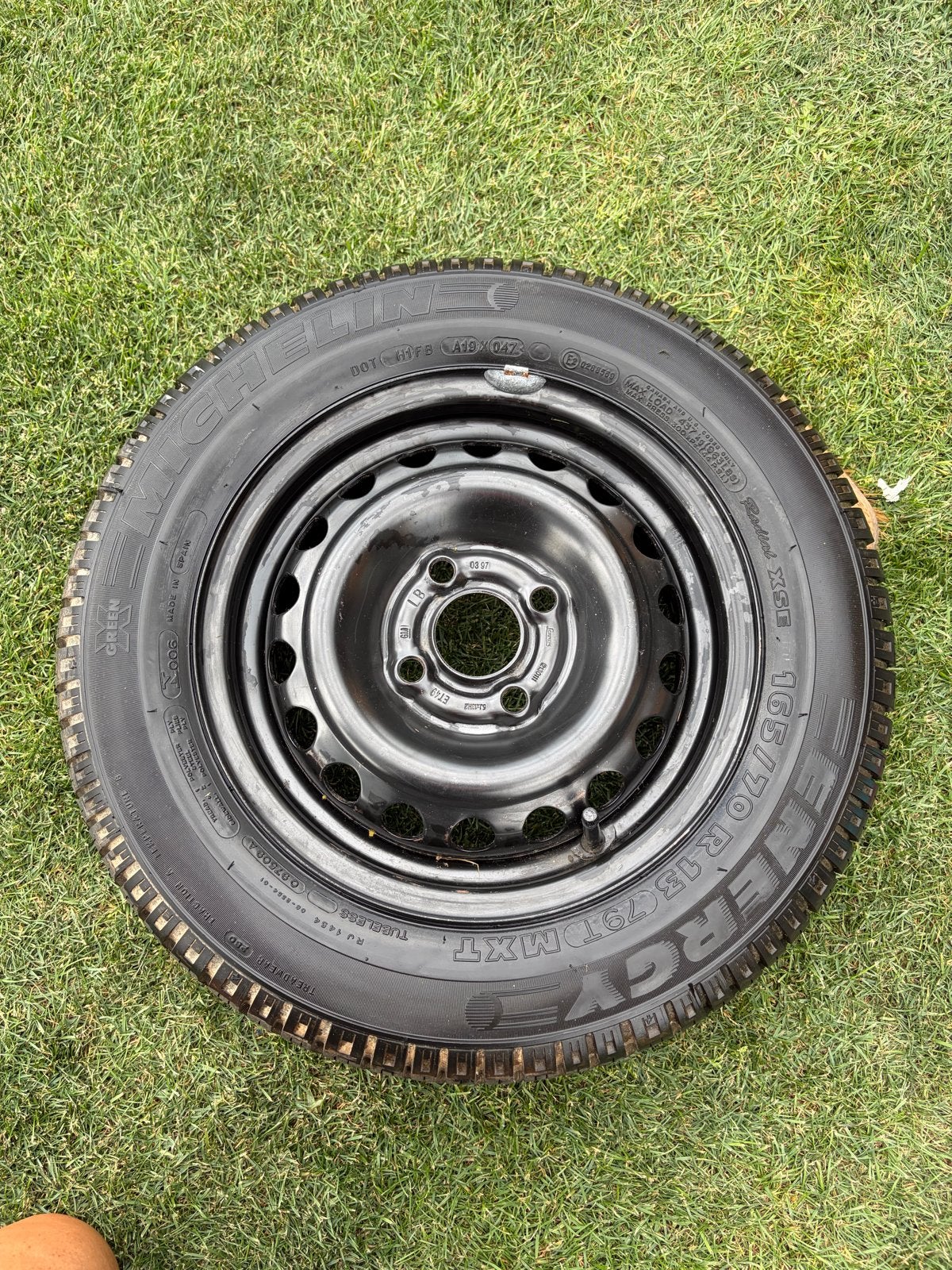 Michelin Energy 165/70 R13 79T MXT band op velg, Ophalen, Gebruikt, 13 inch, Banden en Velgen