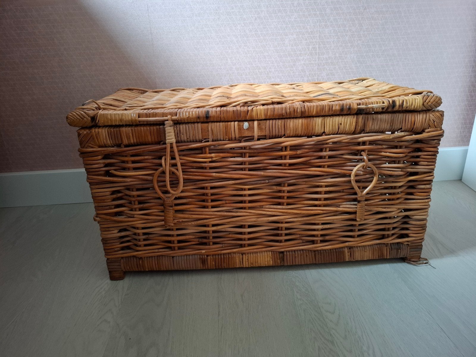 Rotan kist/opbergkist met deksel, Ophalen, Overige materialen, Gebruikt, Minder dan 50 cm