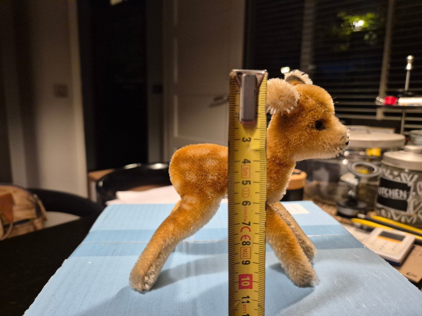 Vintage Steiff reekalfje - 10 cm, Ophalen of Verzenden, Gebruikt