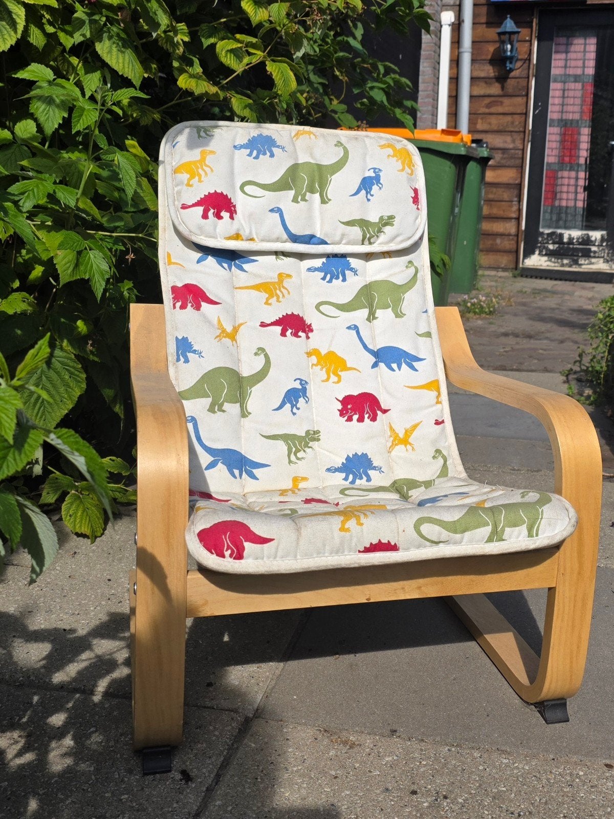 IKEA Poäng schommelstoel met dinosaurus kussen, Ophalen, Gebruikt, Overige typen