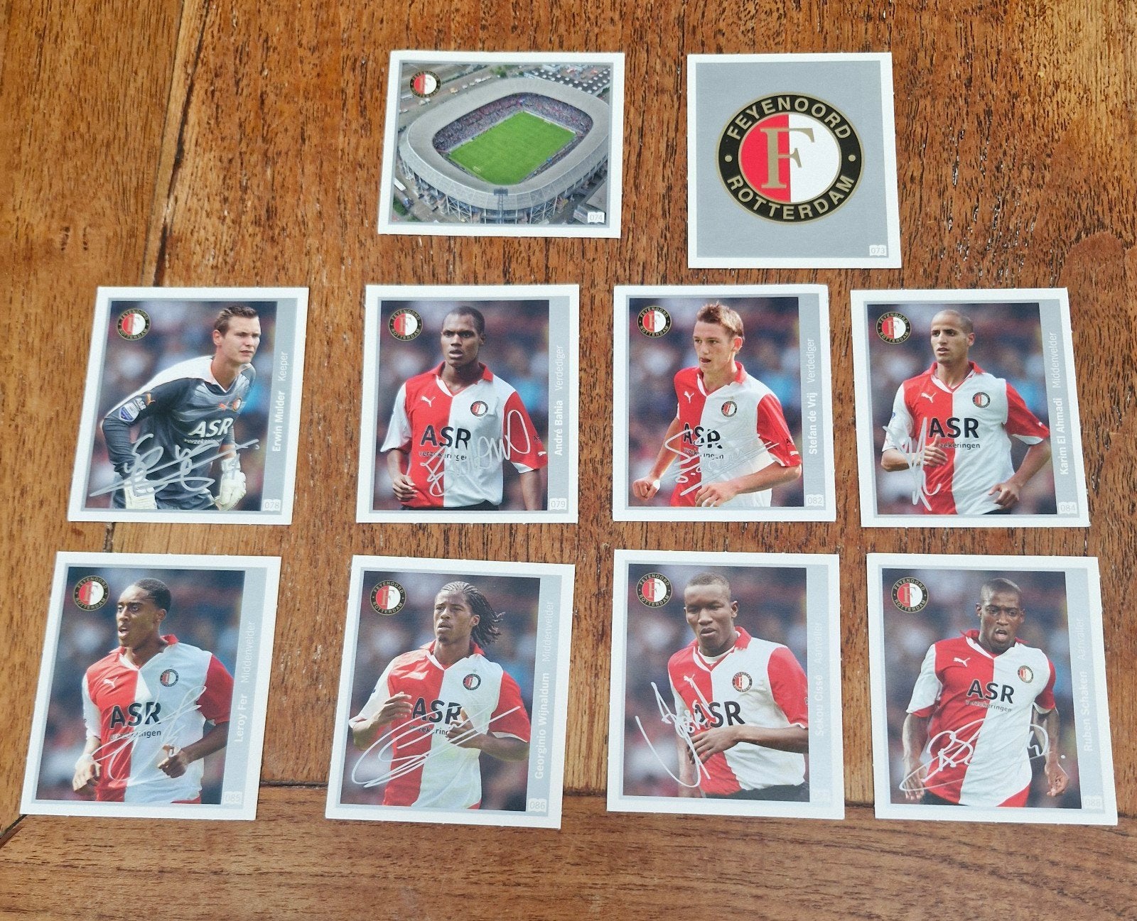 Feyenoord Voetbalplaatjes 2010/2011 - 10 stuks, Ophalen of Verzenden, Zo goed als nieuw, Feyenoord, Poster, Plaatje of Sticker