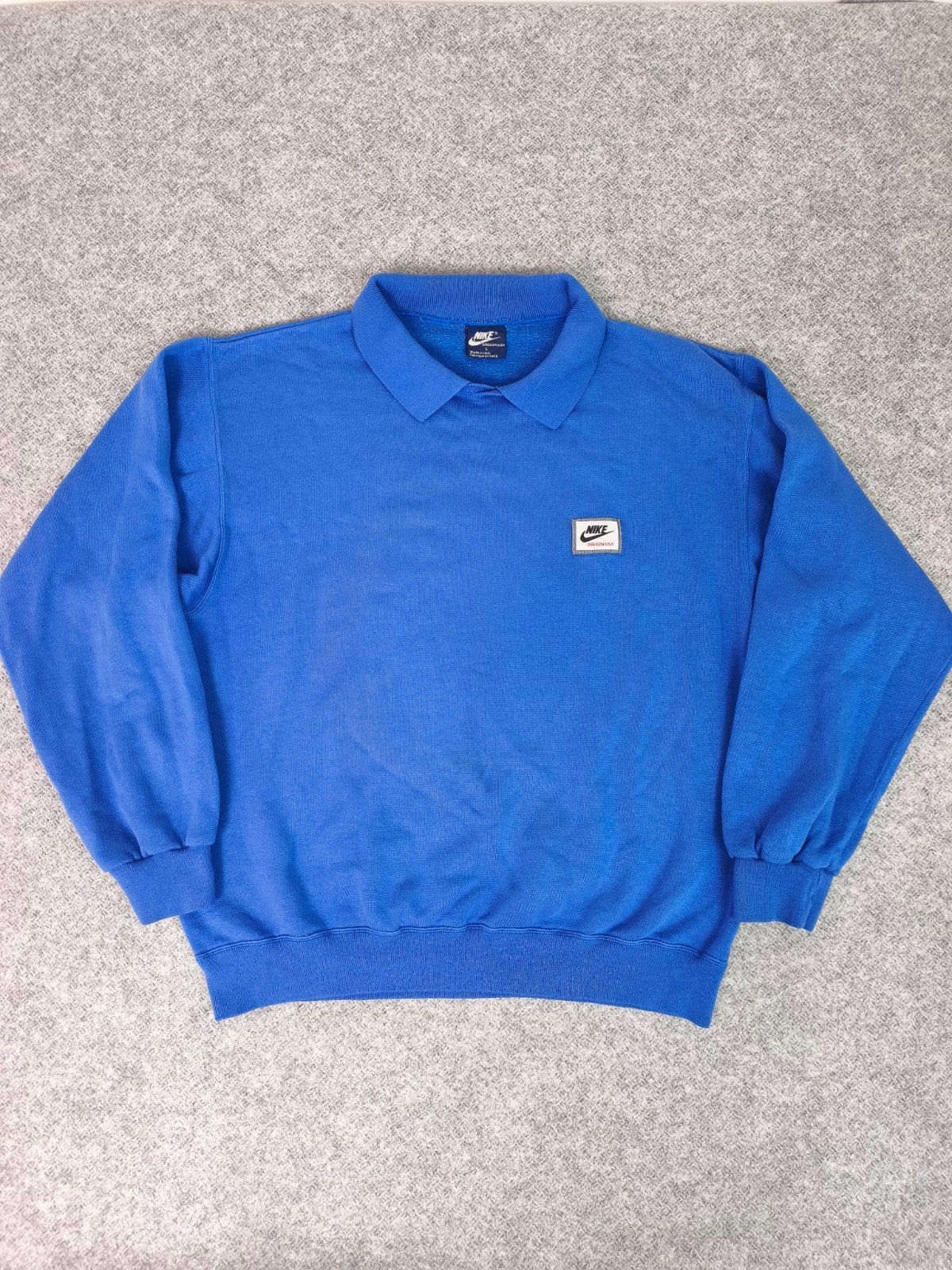 Vintage Nike Oregon USA Polo Sweater Jaren '80 Made in Italy, Kleding | Heren, Maat 52/54 (L), Nike, Gedragen, Verzenden