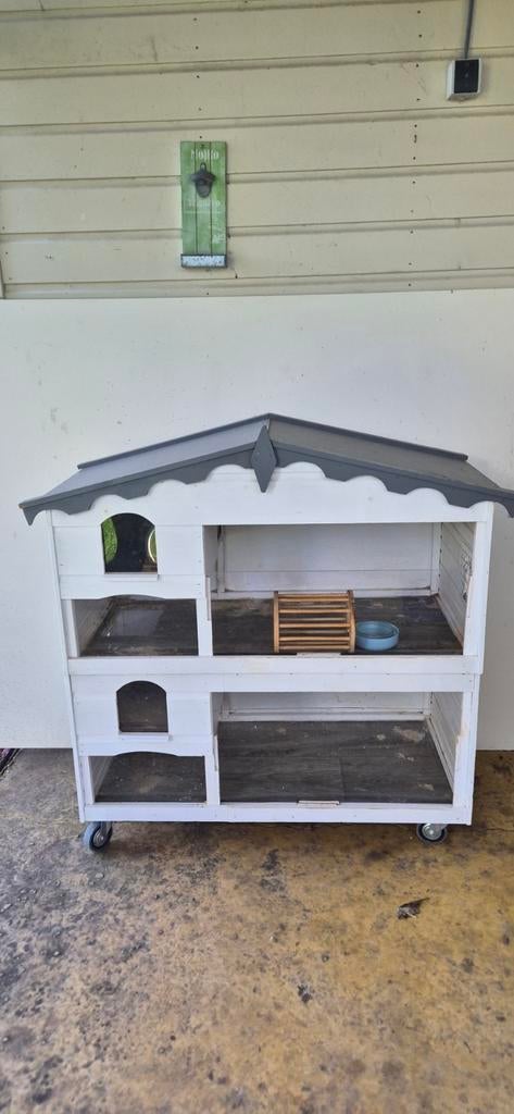 Caviakooi/flat voor 2 cavia's., Dieren en Toebehoren, Kooi, Gebruikt, Cavia, Ophalen