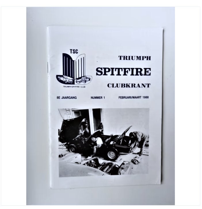 triumph spitfire clubblad nr.1 *1988*-TSC, Ophalen of Verzenden, Zo goed als nieuw, Overige merken, TSC