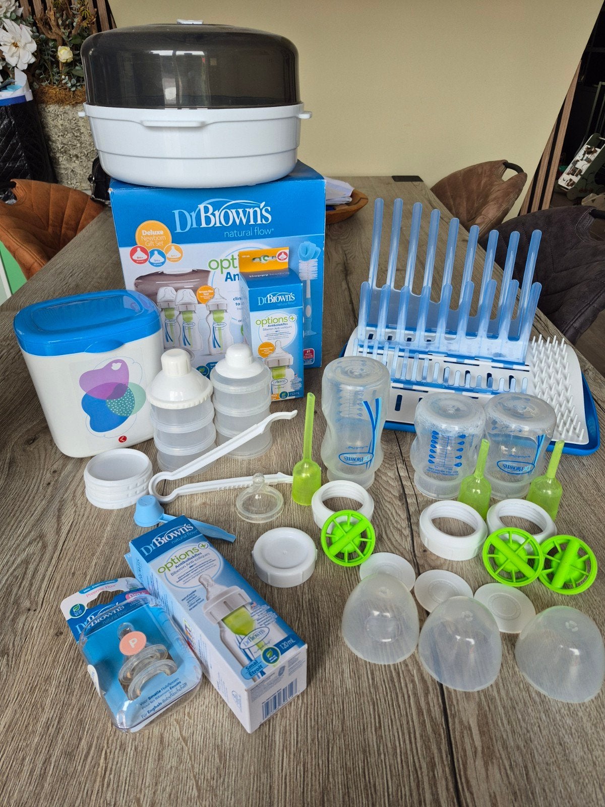 Dr. Brown's flessen en accessoires pakket, Ophalen of Verzenden, Gebruikt, Flessen- of potjesverwarmer