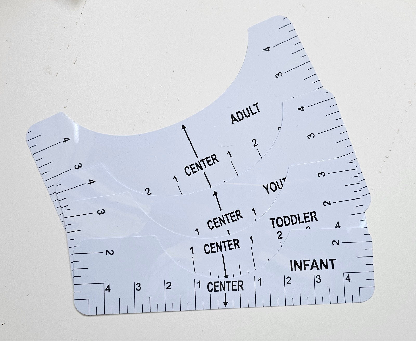 4 Linialen voor Flex-folie en Textiel Drukken, Overige thema's, Gereedschap of Toebehoren, Nieuw, Geschikt voor stof