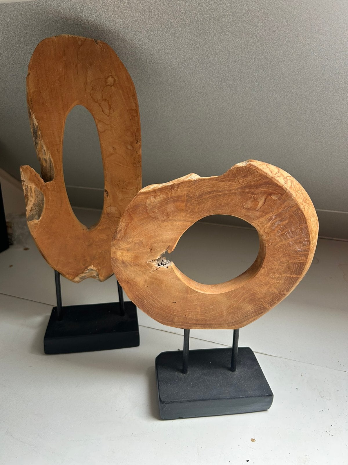 Ornamenten hout twee stuks, Ophalen of Verzenden