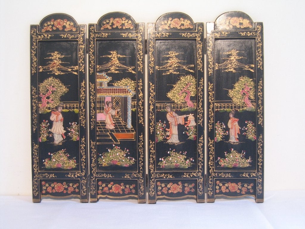 Klein houten kamerscherm  -  4154, Ophalen