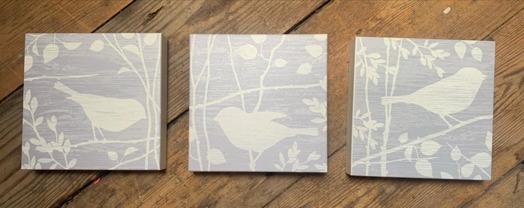 Set van 3 schilderijtjes, Ophalen, Schilderij, Hout, Meerkleurig