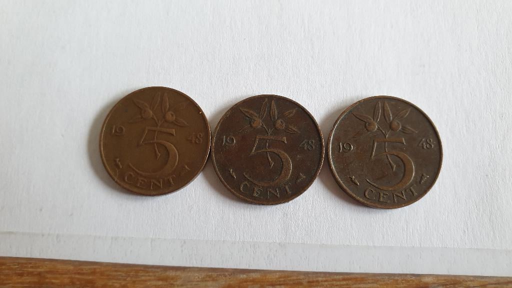 1016 nederland 3 wilhelmina stuivers 1948, Postzegels en Munten, Munten | Nederland, Verzenden, Koningin Wilhelmina
