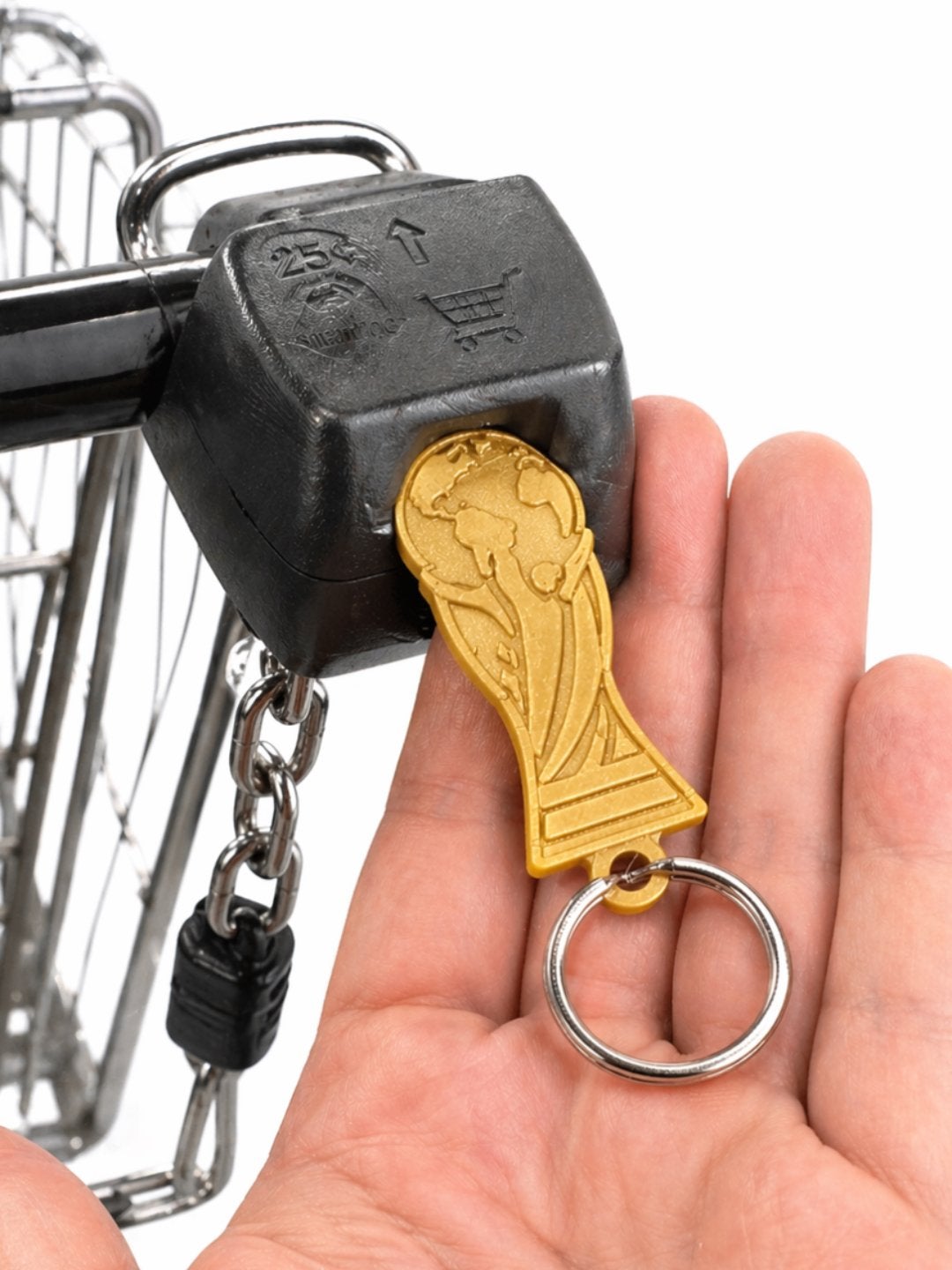 Winkelwagenmunt WK Trofee Sleutelhanger, Ophalen of Verzenden