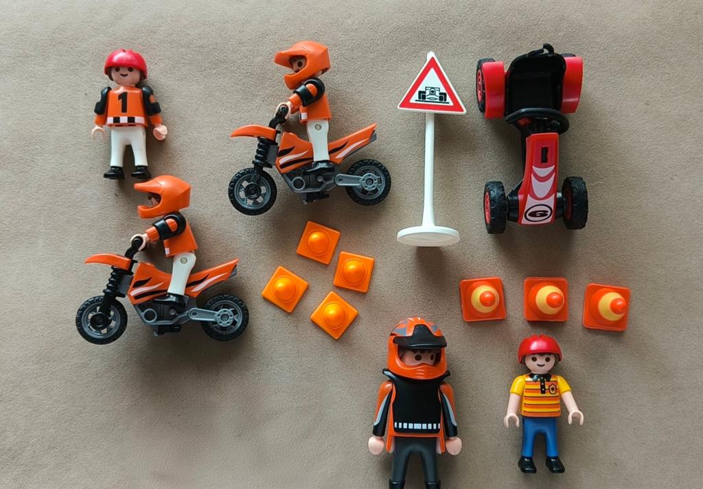 Playmobil Motorcross, Kart met poppetjes, Ophalen of Verzenden, Gebruikt, Los playmobil