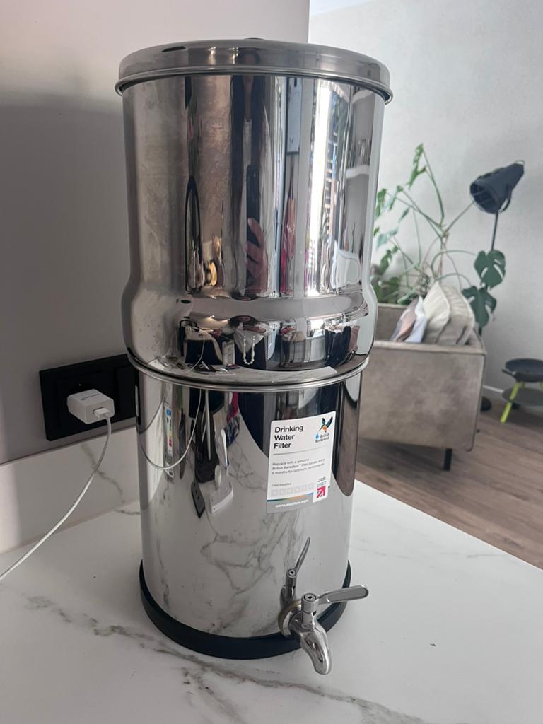 British Berkefeld RVS Waterfilter – ZGAN, Overige typen, Zilver, Ophalen of Verzenden, Zo goed als nieuw