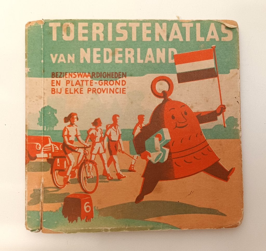 Oude Toeristenatlas van Nederland in zakformaat ca 1950, Overige atlassen, Ophalen of Verzenden, 1800 tot 2000, Nederland