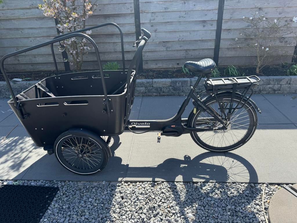 Qivelo Cargo DR elektrische bakfiets (Bafang middenmotor), 4 kinderen of meer, Gebruikt, Elektrisch, Ophalen