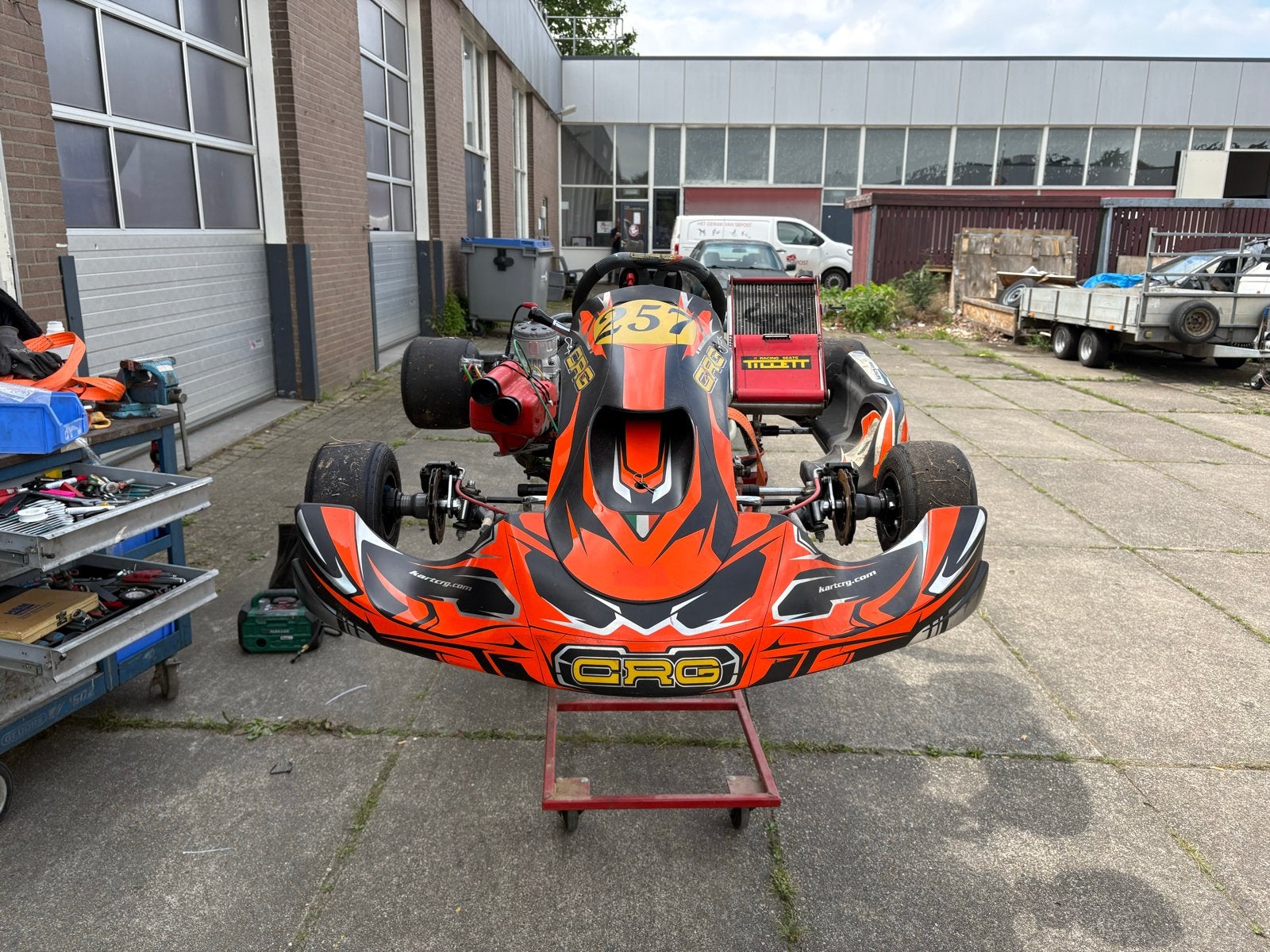 CRG KZ Schakel Kart - TM RED TITAN R1 - ZGAN, Ophalen of Verzenden, Zo goed als nieuw, Kart