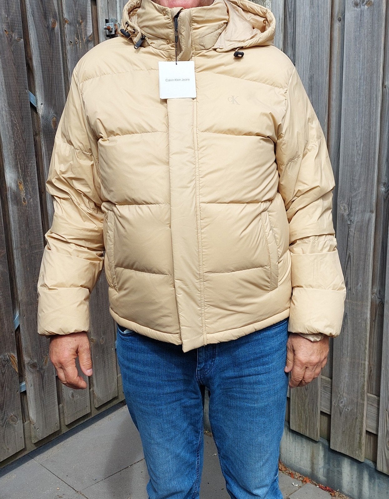 NIEUW, Calvin Klein heren winterjas., Kleding | Heren, Jassen | Winter, Beige, Nieuw, Ophalen of Verzenden, Calvin Klein