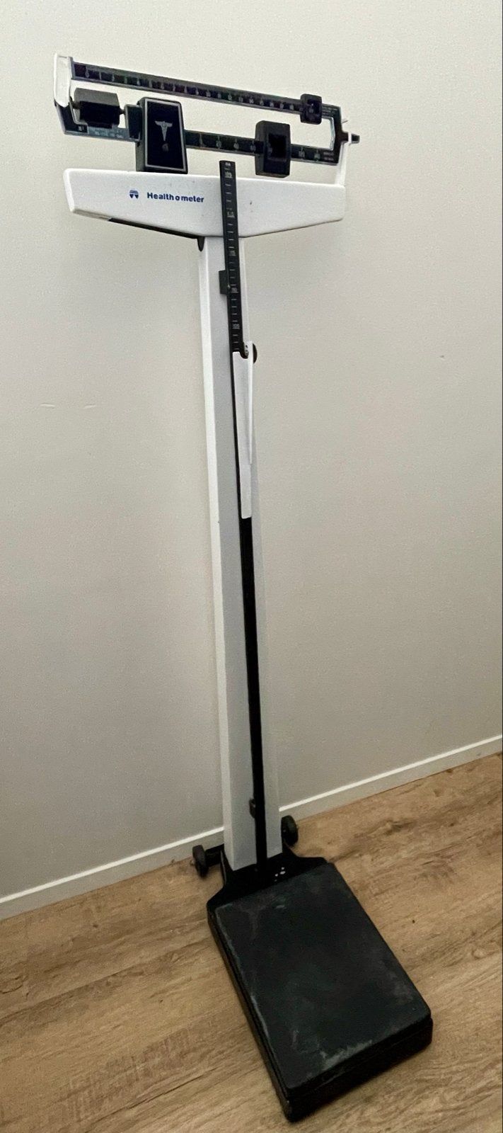 Vintage Health o meter Personenweegschaal met Lengtemeter, Ophalen, Gebruikt, 100 kg of meer, Personenweegschaal
