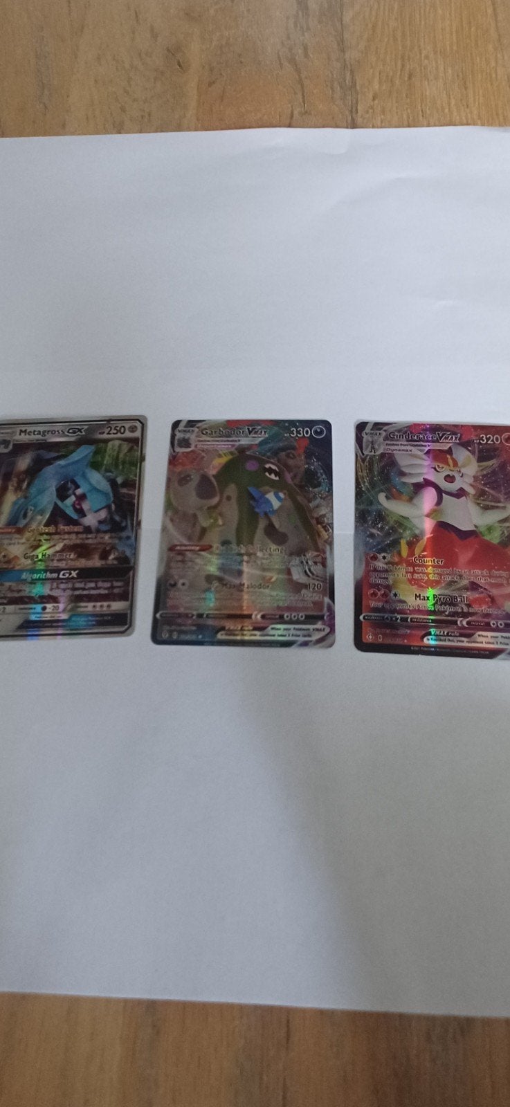 Metagross GX, Garbodor Vmax en cinderrace Vmax, Ophalen