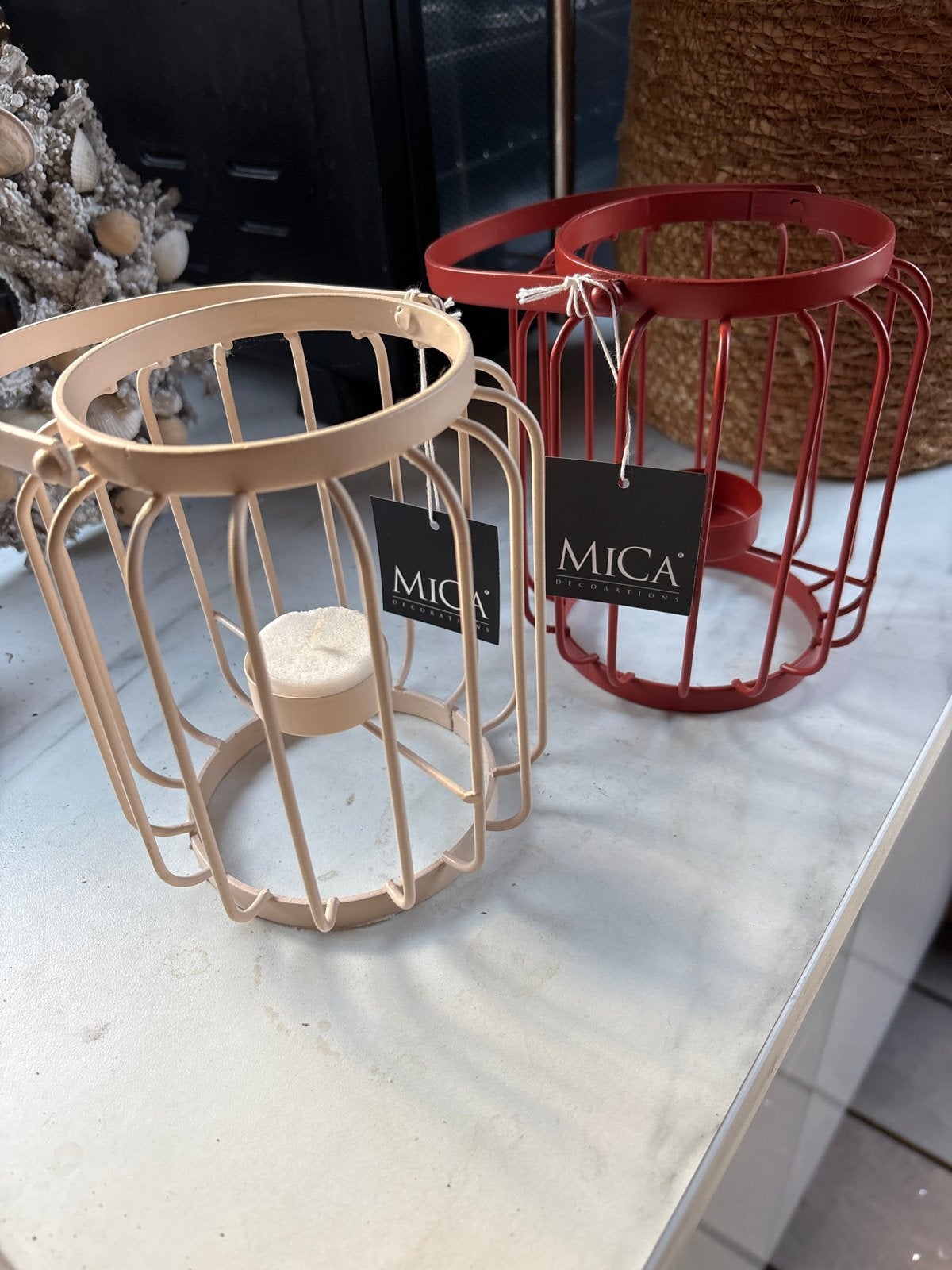 Mica Lantaarns - 2 stuks nieuw met kaartje, Lantaarn, Nieuw, Ophalen of Verzenden, Metaal