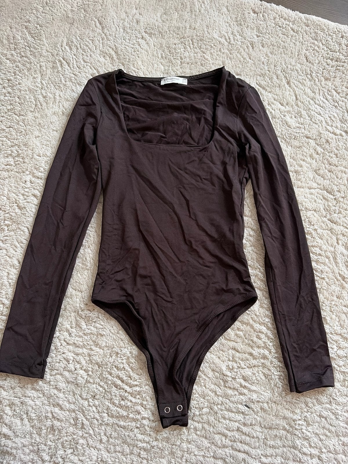 Stradivarius Bodysuit met lange mouwen - Maat XS, Bruin, Ophalen of Verzenden, Zo goed als nieuw, Lange mouw