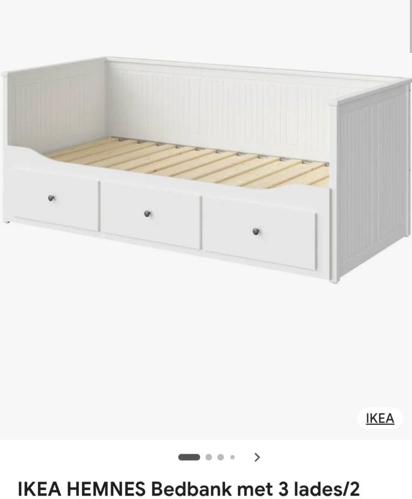 Bed, Huis en Inrichting, Slaapkamer | Bedden, Ophalen, 90 cm, Eenpersoons, Wit