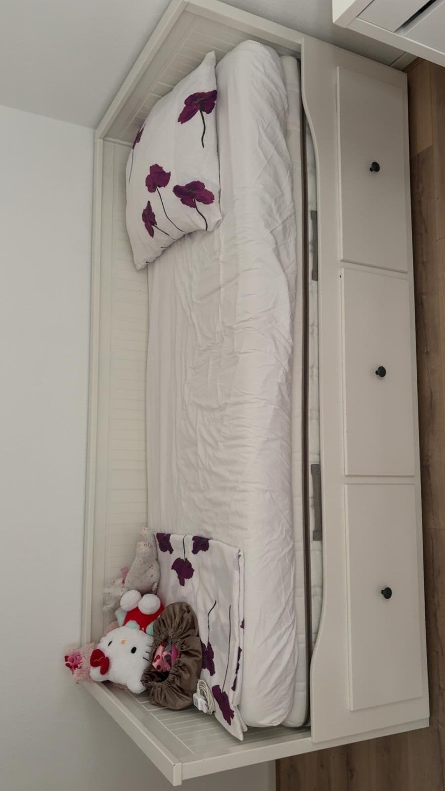 IKEA Hemnes bed zo goed als nieuw, Ophalen, Eenpersoons, Wit, Zo goed als nieuw