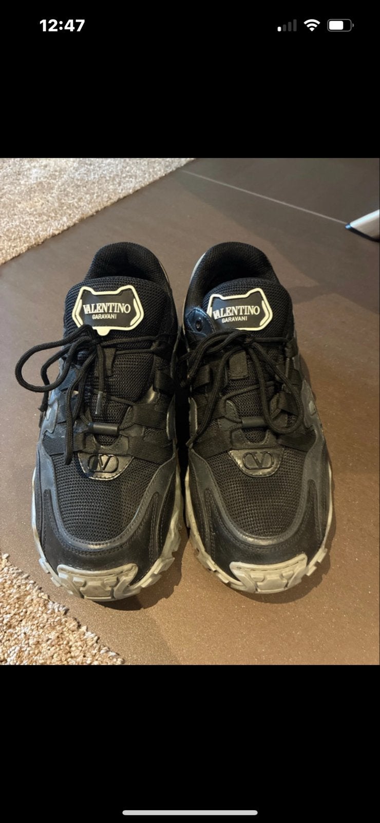Valentino Garavani Sneakers Zwart Maat 40, Ophalen, Gedragen, Zwart, Sneakers of Gympen