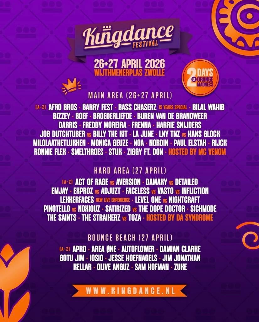 Kingdance kaartjes + pendelbus, Tickets en Kaartjes, Evenementen en Festivals, Twee personen