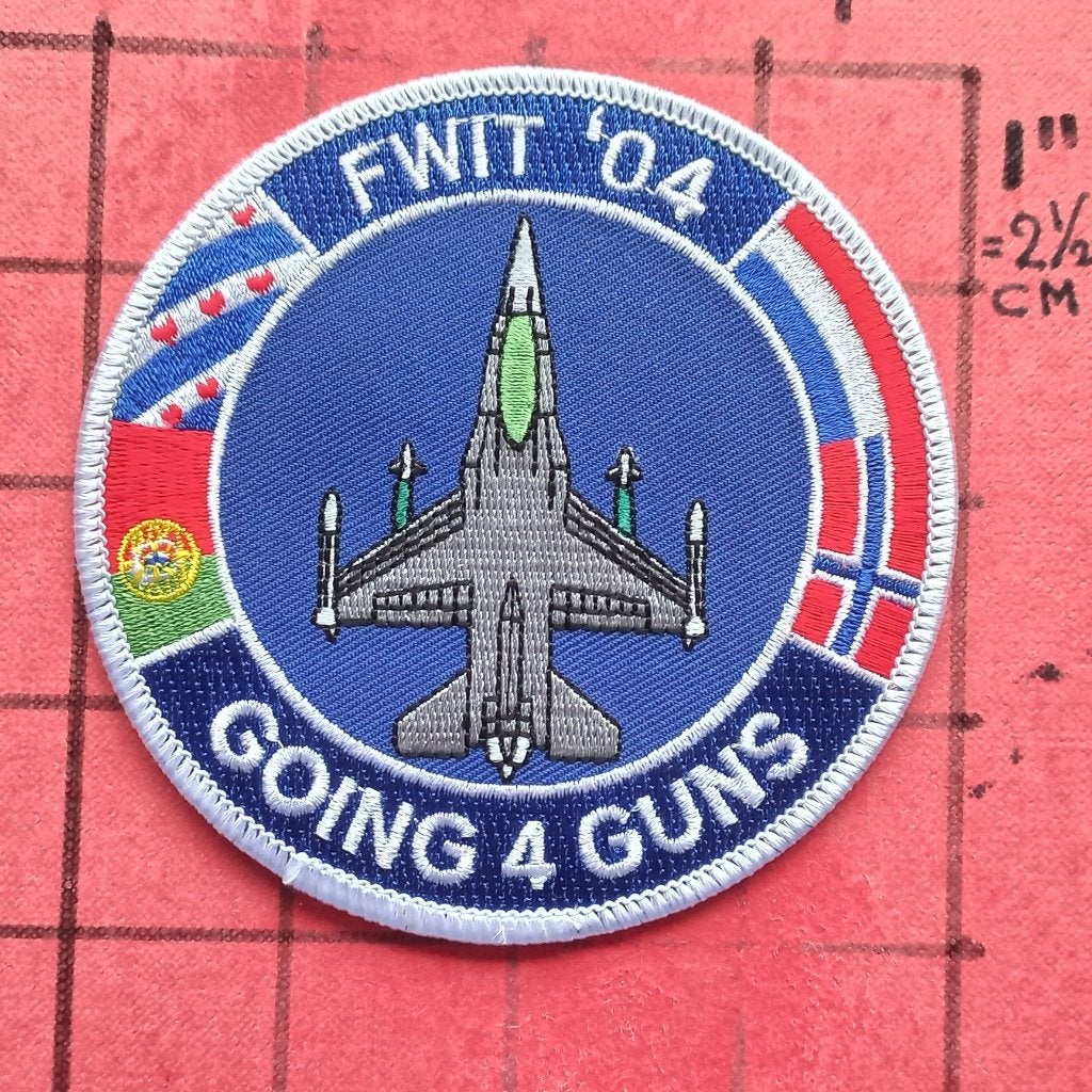 KLU PATCH FWIT 2004 FIGHTER WEAPONS TRAINING LEEUWARDEN, Verzenden, Luchtmacht, Nederland, Embleem of Badge
